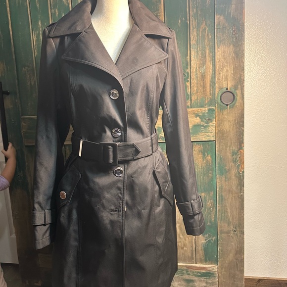 Calvin Klein Trench Coat Women's
Xs Black Long Raincoat Belted - Picture 17 of 17